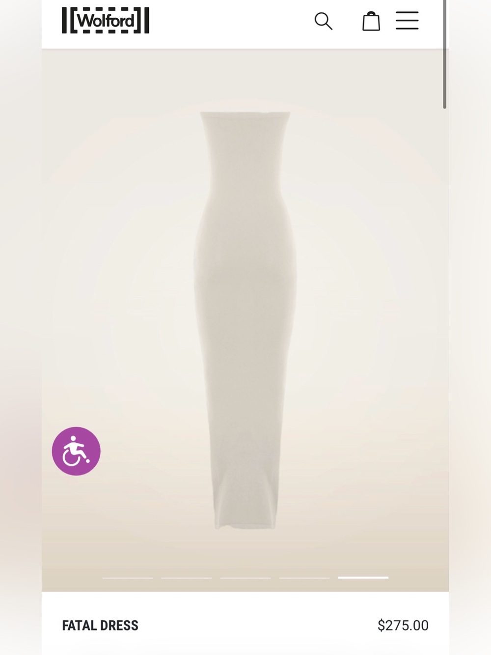 Wolford Fatal Strapless Maxi Dress - white